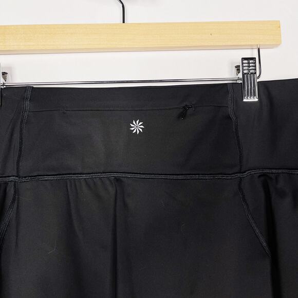 Athleta Large L Black Momentum Tennis Skort Tiered Ruffle Running Short Interior - Picture 6 of 9
